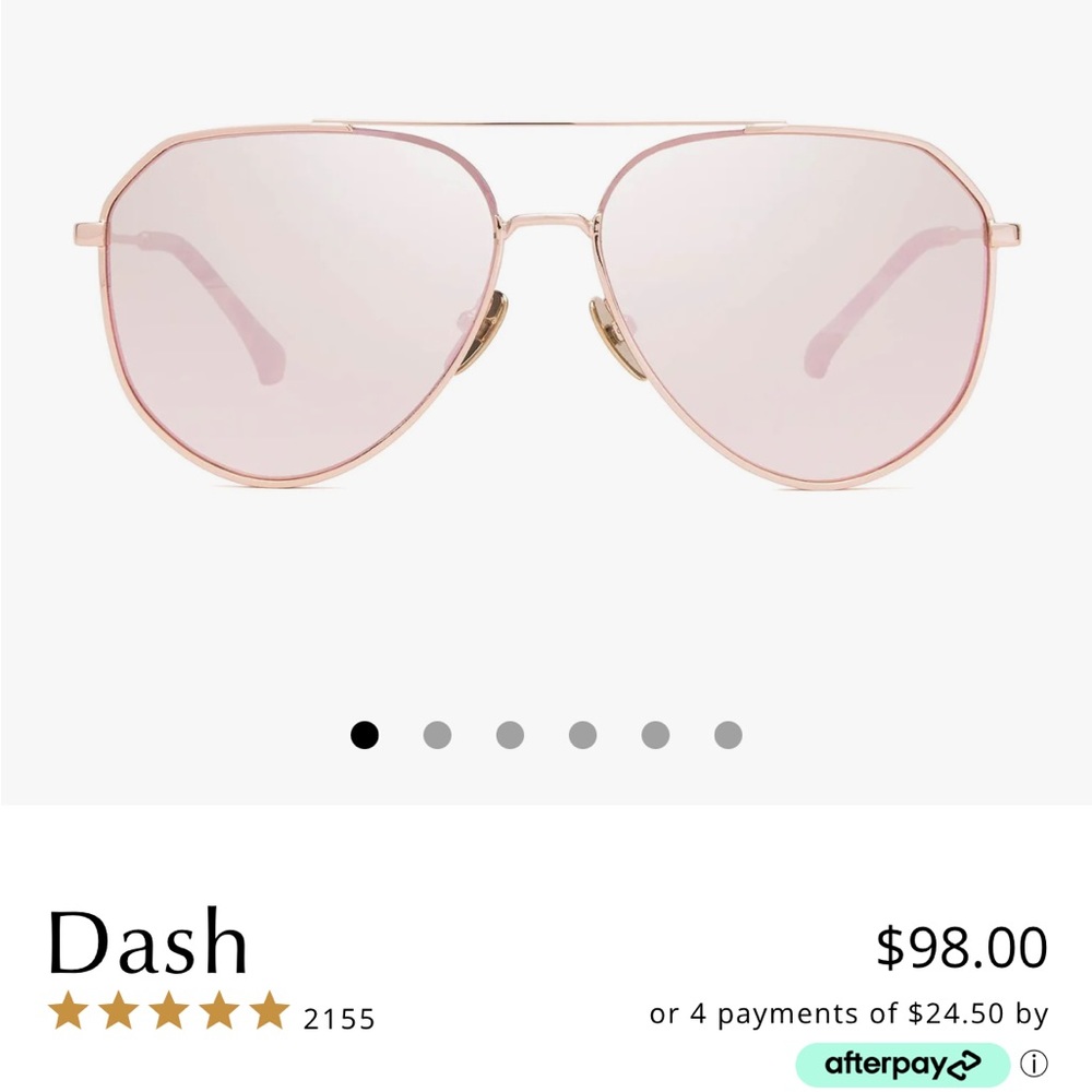 Diff eyewear Pink Aviator Sunglasses